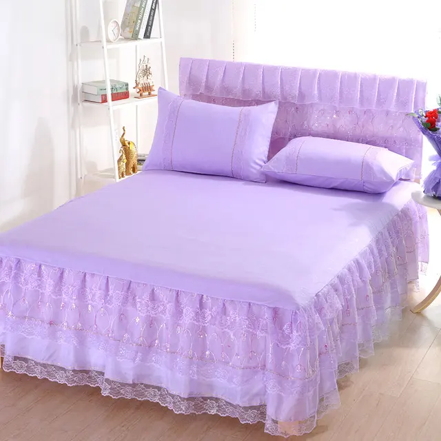 NIOBOMO Home Bedding Skirt Single Double Bed Skirt Mattress Cover