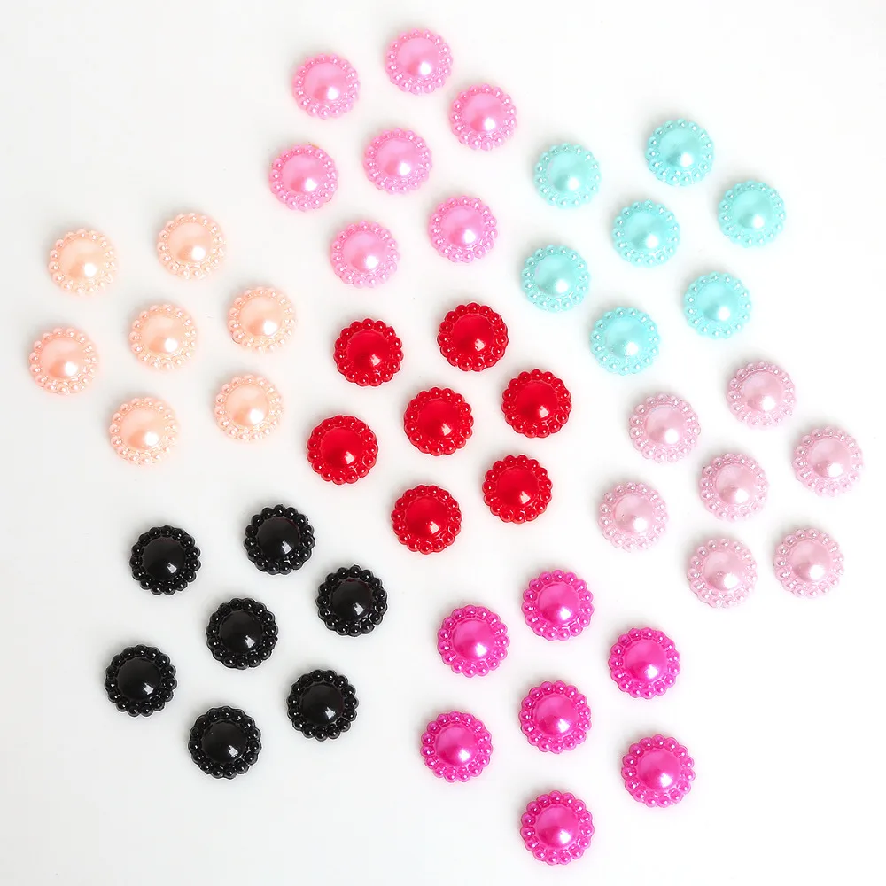 50 шт. полукруглые бусины в форме цветка 12 мм|pearls half round|pearl halfimitation pearl |
