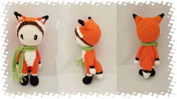

crochet toys amigurumi fox model number LS0010