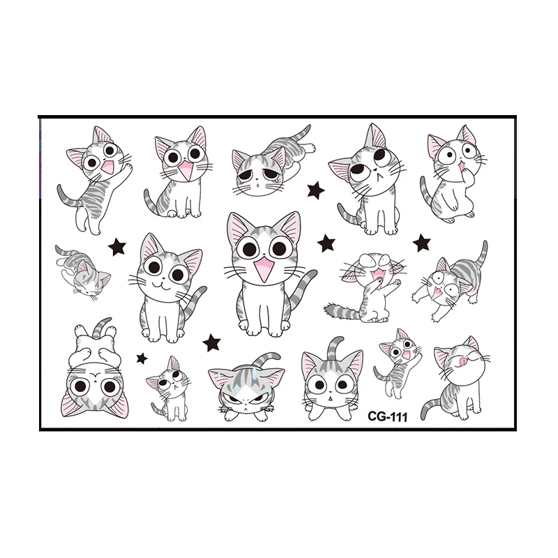Cute Cat Temporary Tattoo Stickers Sweet Home Cat Kids Flash Tattoo