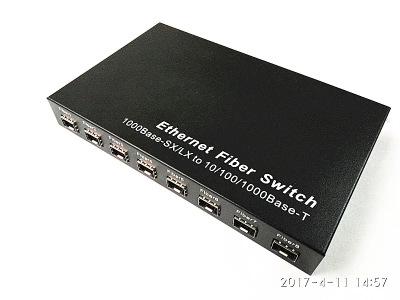 10 портов Gigabit Ethernet волоконно-оптических Switch1310/1490/1550/850nm с 8 SFP Порт локальной сети) и 2*10/100/1000 Мбит/с RJ45