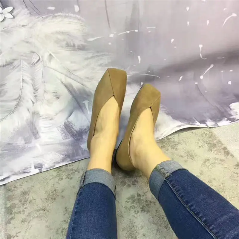 Туфли женские из натуральной кожи мягкие лоферы на плоской подошве без застежки 5
