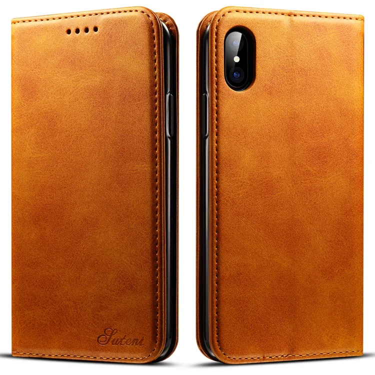 Для IPhone X 8 плюс 7 6 роскошный Флип кожаный чехол для Samsung Galaxy S8 защитный крышка