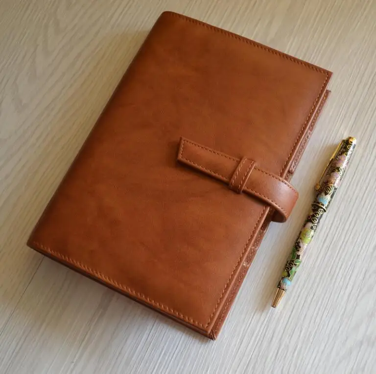 

K&KBOOK Luxury Genuine leather Notebook A5 A6 A7 Diary Leather Mini Notepad Loose-leaf Spiral Binder Journal Office Supply