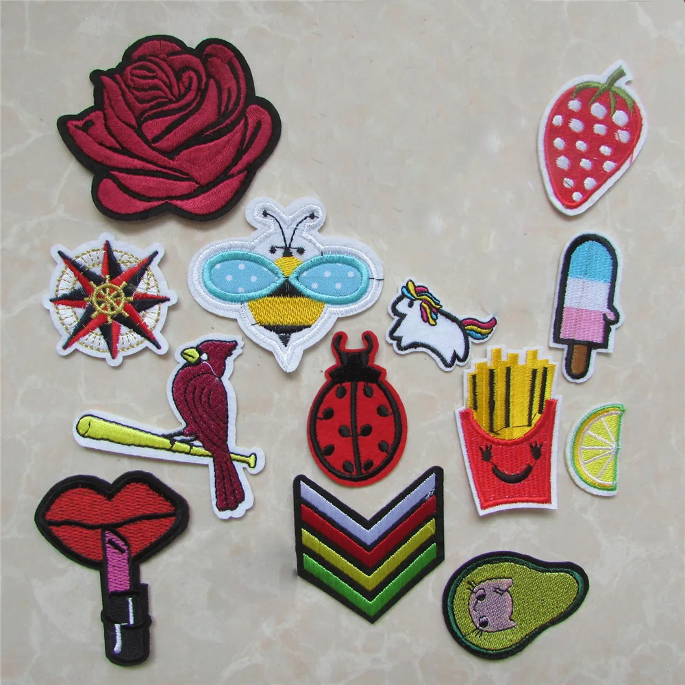 

2016 year new arrive fashion style hot melt adhesive applique embroidery patches stripes DIY clothing accessory C5185-C5207