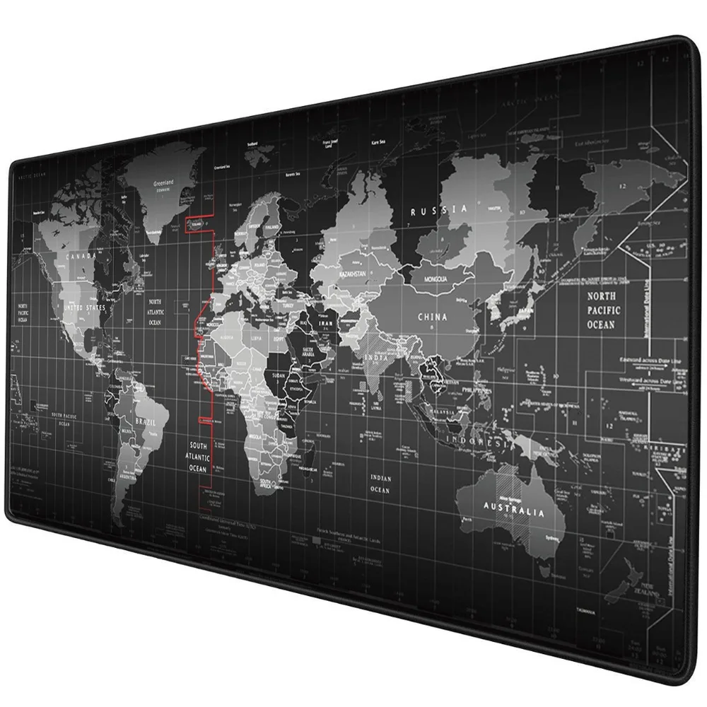 Gaming Mouse Pad Large Mouse Pad Gamer Big Mouse Mat Computer Mousepad Rubber Surface World Map