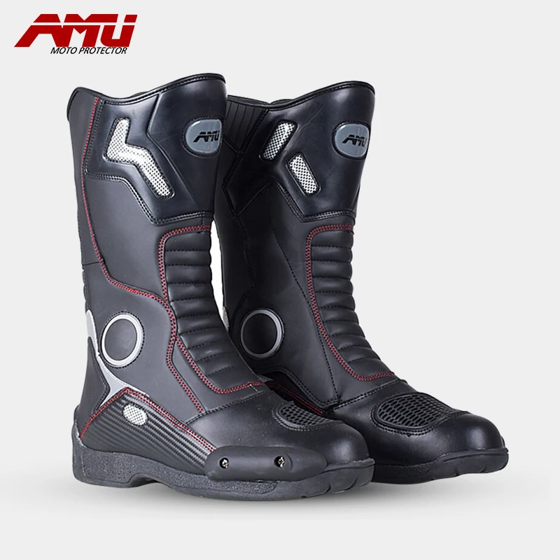 

AMU Brand NEW Motorcycle Motor Sports Protective Boot Motocross Dirt biker Cross-country Water Proof Leather Boots Shoes