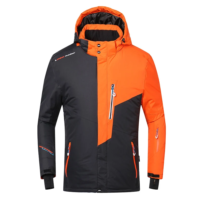 Детская Лыжная куртка с детектором для мальчиков, водонепроницаемая ветрозащитная лыжная куртка, зимняя теплая куртка для сноуборда, зимняя куртка для мальчиков, Походное пальто-30 градусов - Цвет: Orange