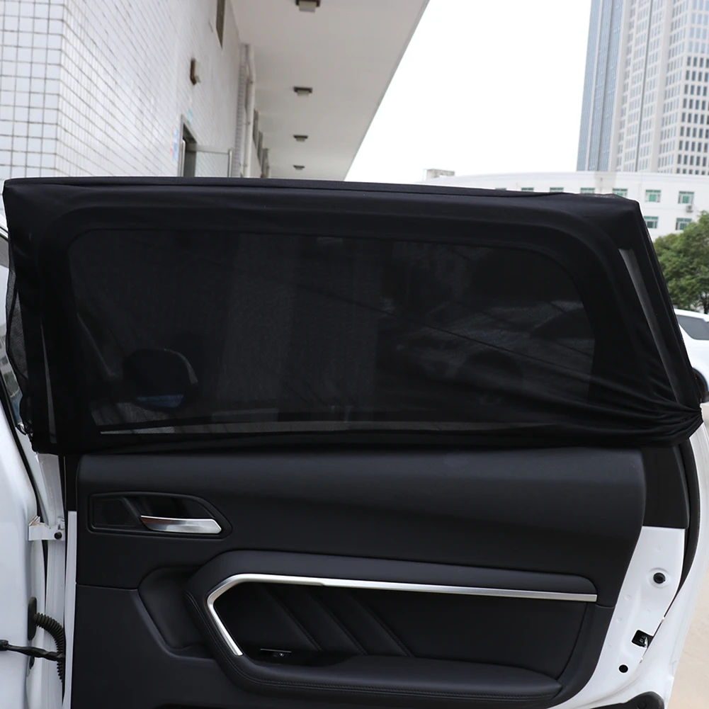 

2Pcs Car UV Protection Sun Shade Car Curtain Car Window Sunshade Side Window Mesh Sun Visor Summer Protection Window Film
