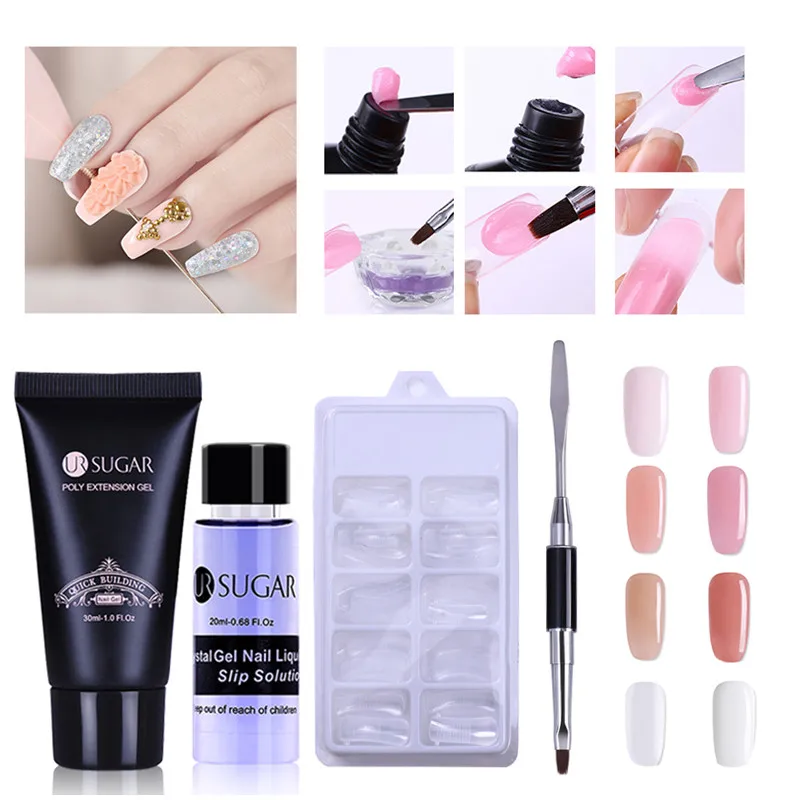 

UR SUGAR 30ml Crystal Extend UV Nail Gel Quickly Extension Builder UV Gel Nail Art Lacquer Jelly Acrylic Builder Poly Nail Gel