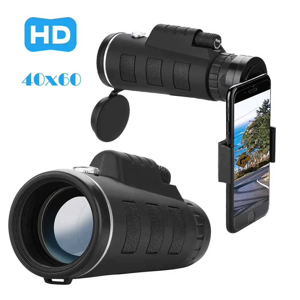 40X60 Zoom Optical HD Lens Monocular Telescope + Clip For