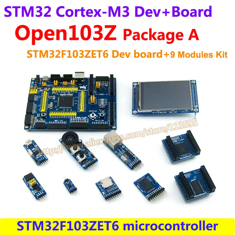 

STM32 Board Cortex-M3 STM32F103ZET6 STM32F103 STM32 Development Board(72MHz)+9 Accessory Module Kits = Open103Z Package A