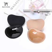 Fashion Swimsuit Bra Insert Pads Adhesive Silicone Breast Pad Bikini Push Up Bras Pads Heart Shape Women Sexy Breast Enhancer