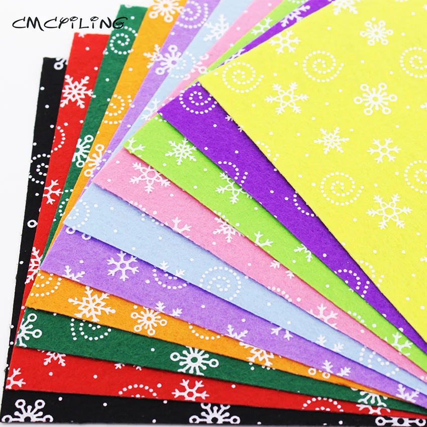 CMCYILING 10 шт./лот 15 см * толщина 1 мм Печатная войлочная ткань - Цена: 315,19 руб. / набор