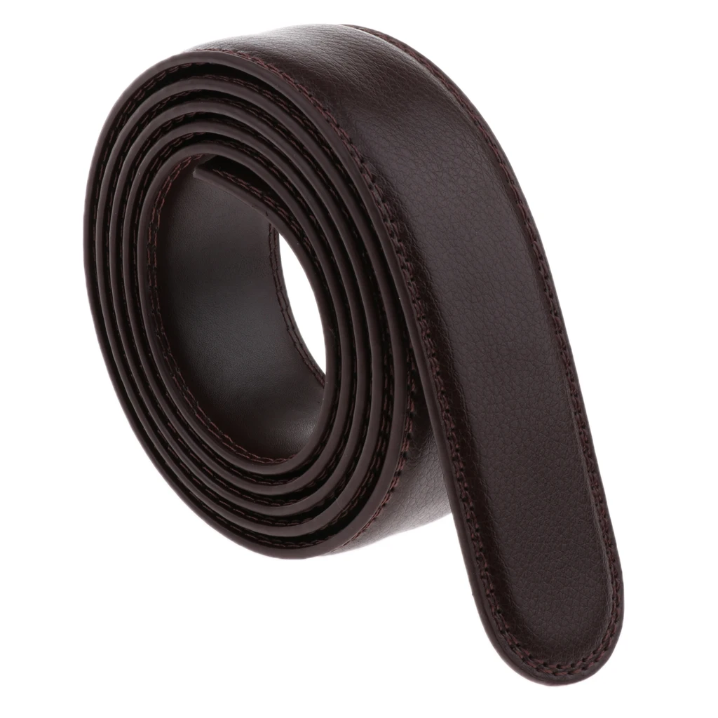 Men Leather Ratchet Belt Strap Only without Buckle Wide Strap 3.5cm Width