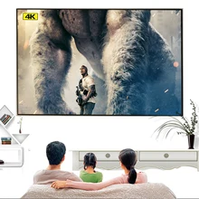 Pantalla de proyector de marco fijo delgado para proyección de cine en casa, luz ambiental que rechaza ALR 84, 92, 100, 120, 133, 150 pulgadas