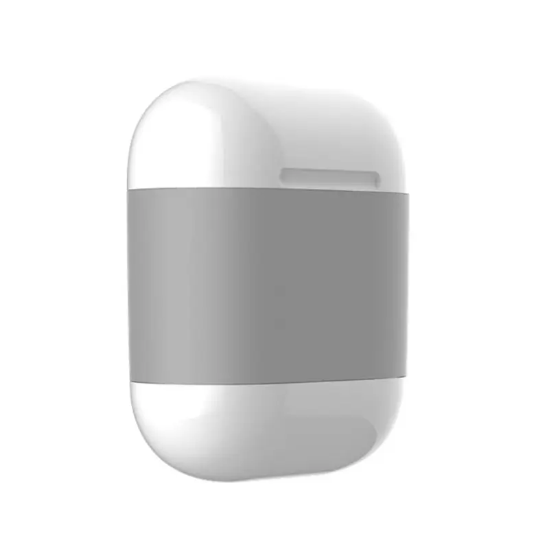 Беспроводной зарядный чехол для Airpods QI Стандартный Airpods беспроводной зарядный приемник крышка совместима с любым беспроводным зарядным устройством - Цвет: Серый