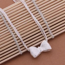 silver bow pendant & multi-chain necklace luxury romantic wedding gift jewelry factory wholesale top quality