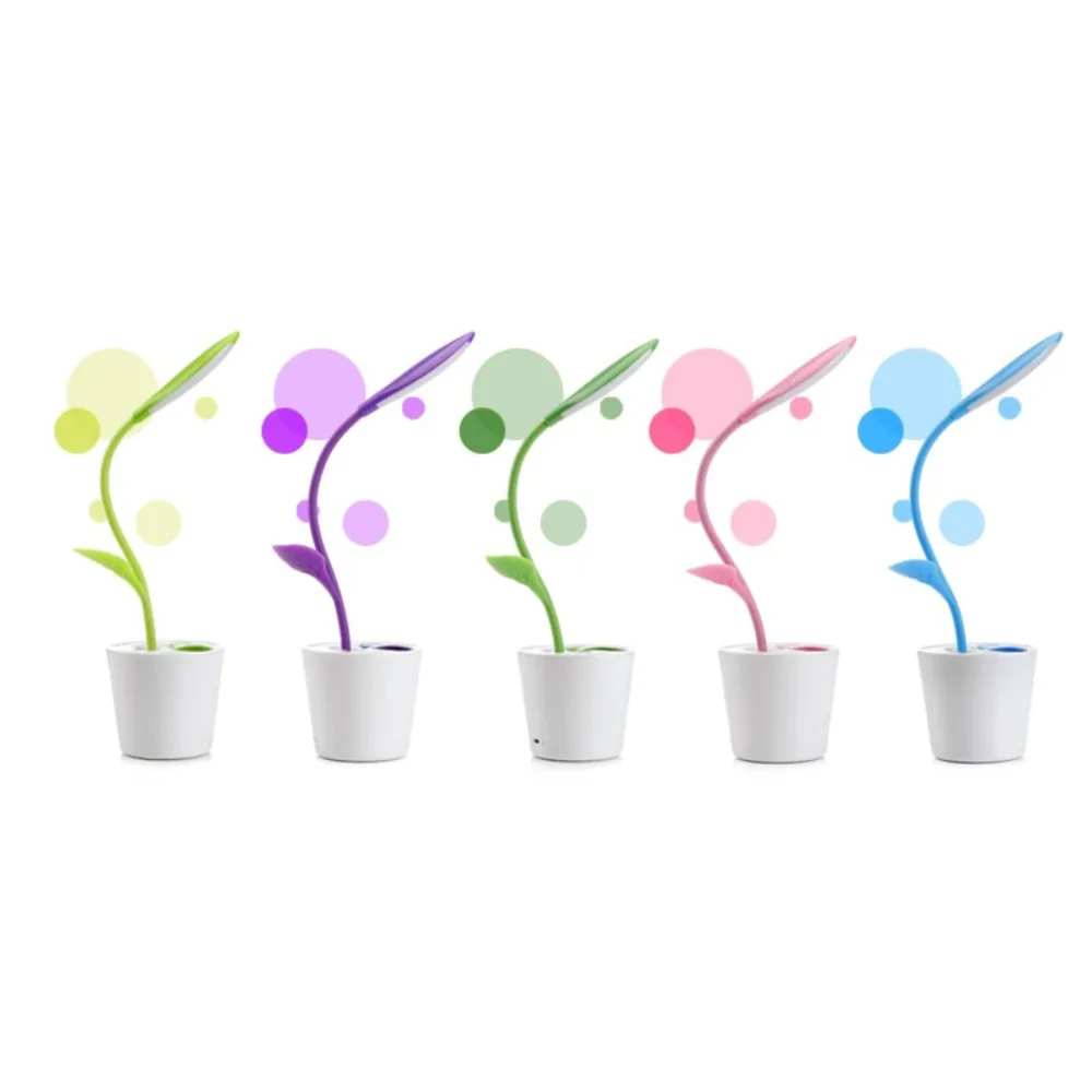 

USB Bedside Eye Protective Table Desk Lamp LED Flexible Reading Light Three Brightness Lever For Studying Working Bedroom