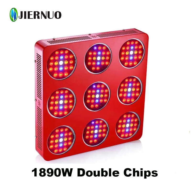 

JIERNUO COB LED Grow Light 1890W Double Chips Full Spectrum LED Growing Lamp 189 leds 10W LED Plant Lamp for Hydroponics Growing