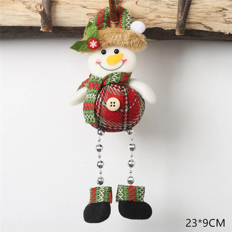 New Year Christmas Santa Claus Snowman Dolls Xmas Tree Ornament Natal Noel Deco Christmas Decoration for Home Kid Gift - Color: J.1