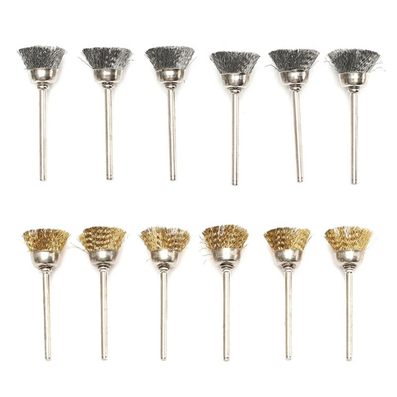 98pcs/set  Brass Steel Wire Brushes Polishing Wheels Sand Drum kit for Rotary Tool