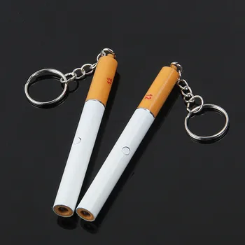

100pcs/lot Mini Cigarette Shape 2 in 1 Portable Keychain LED Flashlight with Writing Ball Pen Torch Light