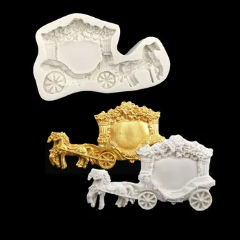 

Horse Carriage Silicone Mold 3D Craft Wedding Fondant Cake Decorating Tools Sugar Paste Candy Chocolate Clay Molds