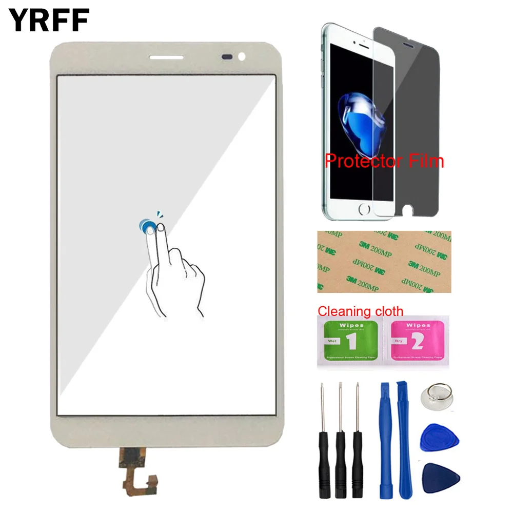 

7.0'' Touch Screen Front Glass For Huawei MediaPad X1 7D-501u Touch Screen Touch Digitizer Panel Glass Tool Free Protector Film