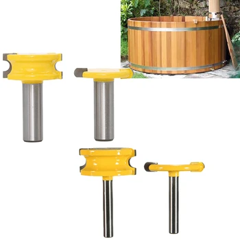 

2pc 1/4"or 1/2" Shank 1/4" Diameter Flute and Bead Router Bit Set Woodworking Cutter Woodworking Bits Wood Milling Cutter