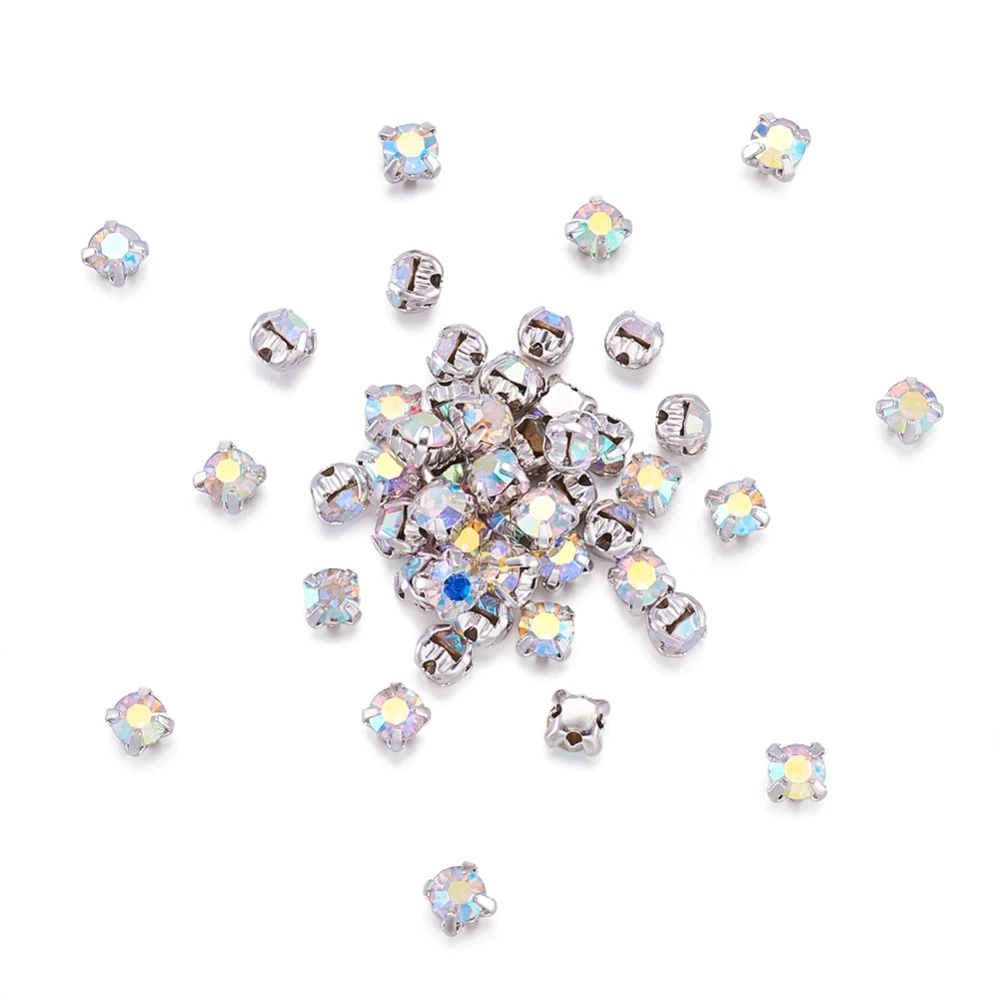 Rhinestone Bead 6x3mm Spacer Beads 6 Color Rhinestone Rondelle Beads About 120 Brass Beads Set European Bead With Organizer Bead Mix