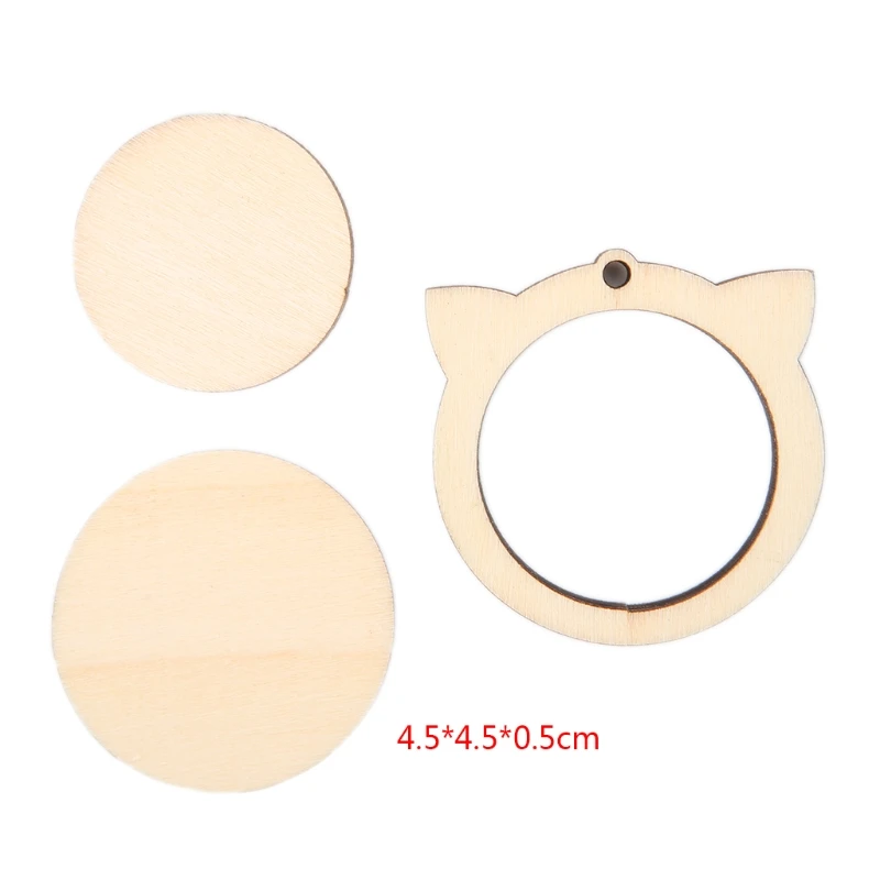 

Cat Wooden Frame Hand Cross Stitching Embroidery Hoop Framing Jewelry DIY Crafts