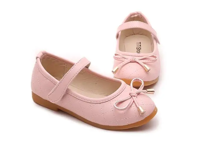 Новая весенне-Осенняя обувь для девочек, детская обувь, черные/белые/розовые/красные туфли принцессы для девочек, обувь для студентов, 4 цвета, европейские 21-36