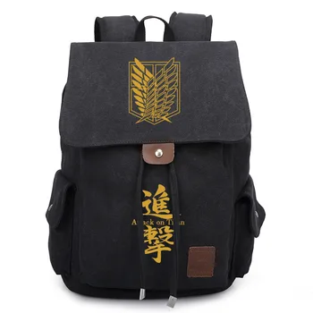

anime Attack on Titan Scouting Legion canvas bag Large School Backpack Canvas Travel Bag package Shoulder Bag
