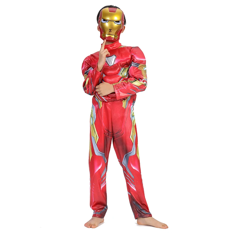 Iron Man 3 Patriot Muscle Child Superhero Halloween Costume Kids Fantasy Fancy Dress Avengers Superhero Carnival Party Disfrace