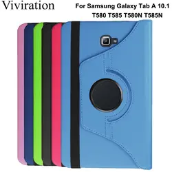 360 Вращение искусственная кожа планшеты Smart Case синий черный авто на Off флип стенд в виде ракушки чехол для Samsung Galaxy Tab A 10,1 T580 t585