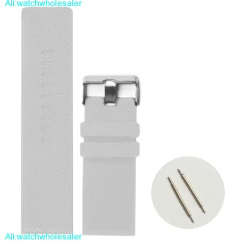 28mm Pure White Silicone Jelly Rubber Ladies Men Watch Band Straps WB1079B28JB