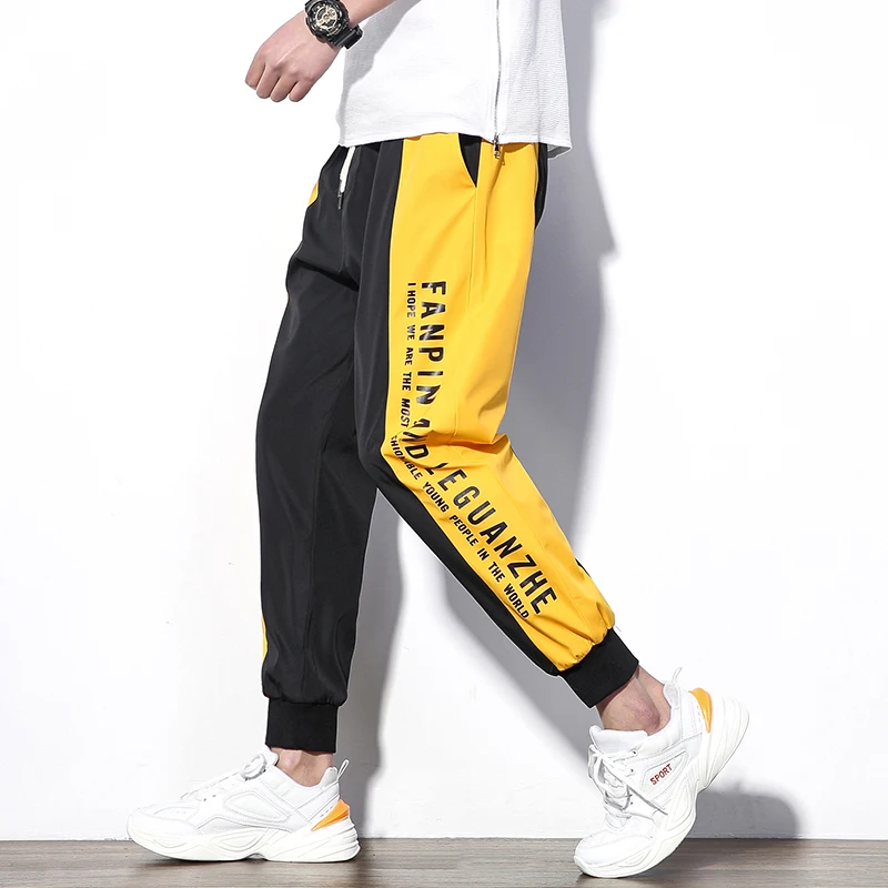 

2019 new men's summer trousers Side pocket loose jogging sports pants hip hop fashion Breathable men's casual pants 5XL HK124