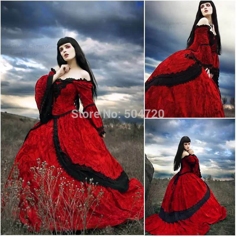 

Freeshipping!On sale R-008 1860S Victorian Gothic Lolita/Civil War Southern Belle Ball Gown Halloween dresses Sz US 6-26 XS-6XL