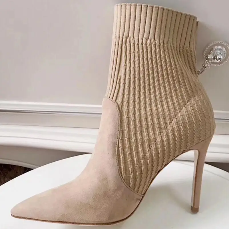 

woman ankle boots thin high heels slip on gladiator ladies chaussure women winter autumn shoes zapatos mujer sapato XZ180047