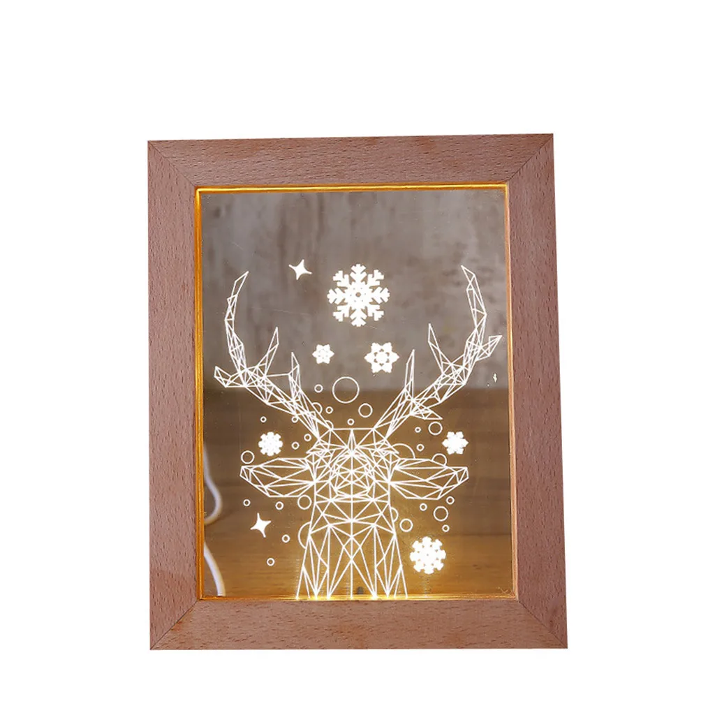 photo frame 1 Pcs LED Night Light Decorative Creative 3D Light Frame photo frame wall for ...