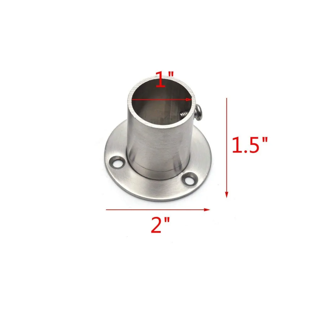 4 шт. гардеробная планка из нержавеющей стали фланец кронштейн гнезда держатель поддержки 1 дюймов диаметр. для трубы