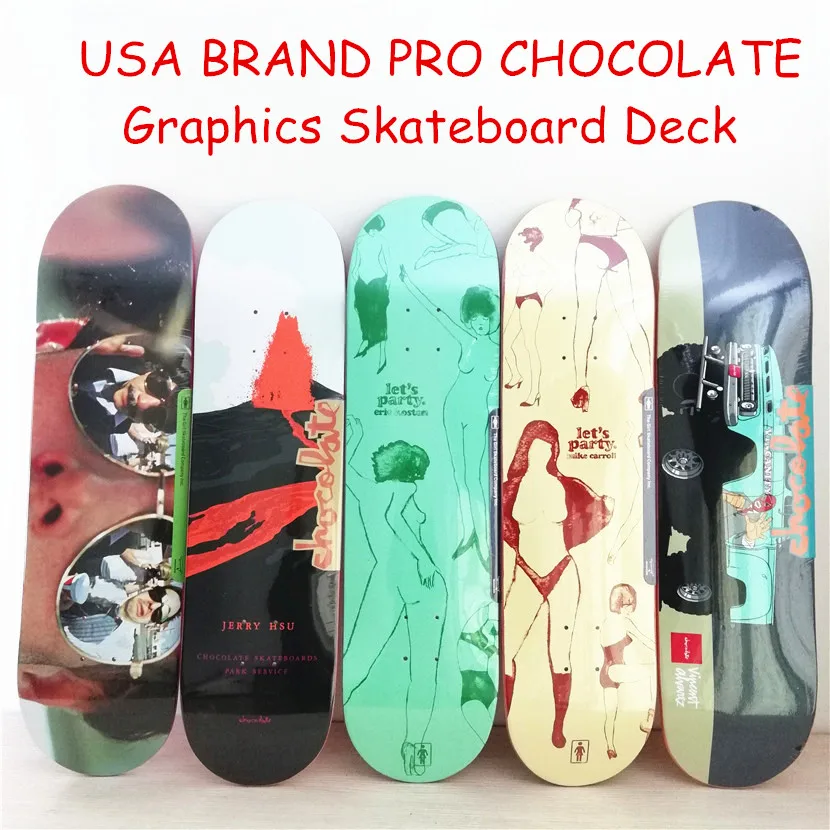 USA BRAND PRO CHOCOLATE Graphics Skateboard Deck Canadian Maple Skateboard Deck 8