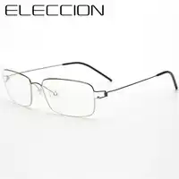 ELECCION Titanium Glasses Frame Men Prescription Eyeglass Frames Korean Denmark Women Myopia Optical Frames Screwless Eyewear