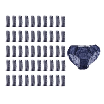 

100 pcs Nonwoven Underwear Panties Handy Briefs for Travel Hotel Spa Blue