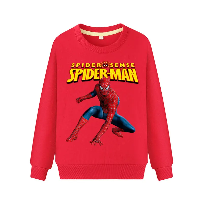 Spiderman Print Sweatshirt For Kids Autumn Spring Clothing Boy Girl Kids Cotton Thin Hoodies Children Pullover Hoodie Coat WK131 (4)