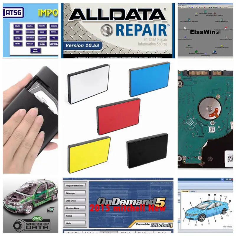 Программное обеспечение для ремонта автомобилей Alldata 10 53 All data и Mit // chell