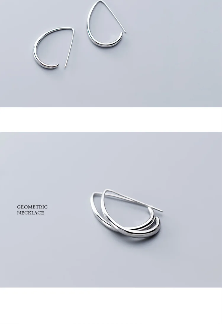 Trustdavis Женская мода Настоящее серебро 925 пробы модные эллиптические серьги-гвоздики геометрической формы подарок для девочек DA298