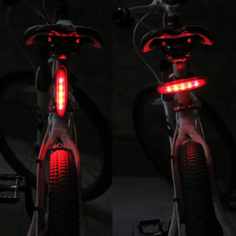 Top Red Light LED Bicycle Security Warning Mini Tail Lamp Three Lighting Modes Long Light And Flash 5 LED Tail Light For Bicycle 5