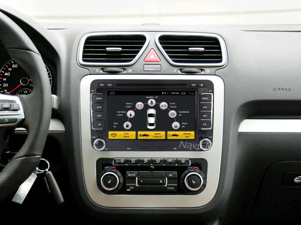 Best Spain Warehouse! Android 8.1 Car dvd player GPS Navigation for VW Skoda POLO GOLF 5 6 PASSAT B7 JETTA TIGUAN TOURAN Caddy RDS 10